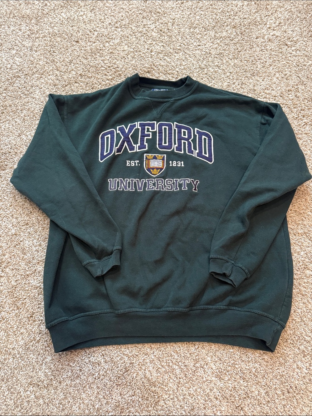 Oxford University Dark Green Crewneck Sweatshirt